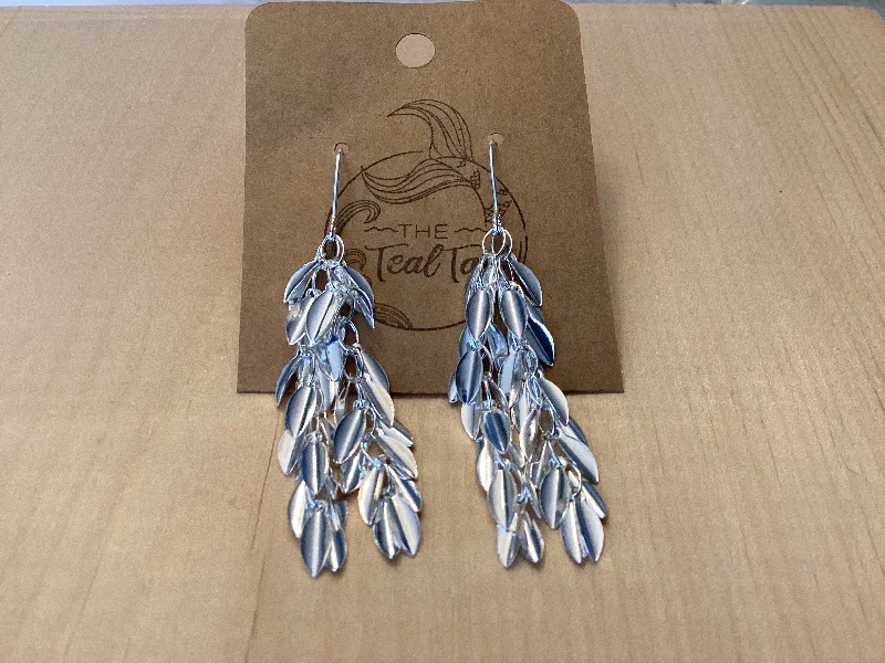 Silver Leaf Fringe Dangle