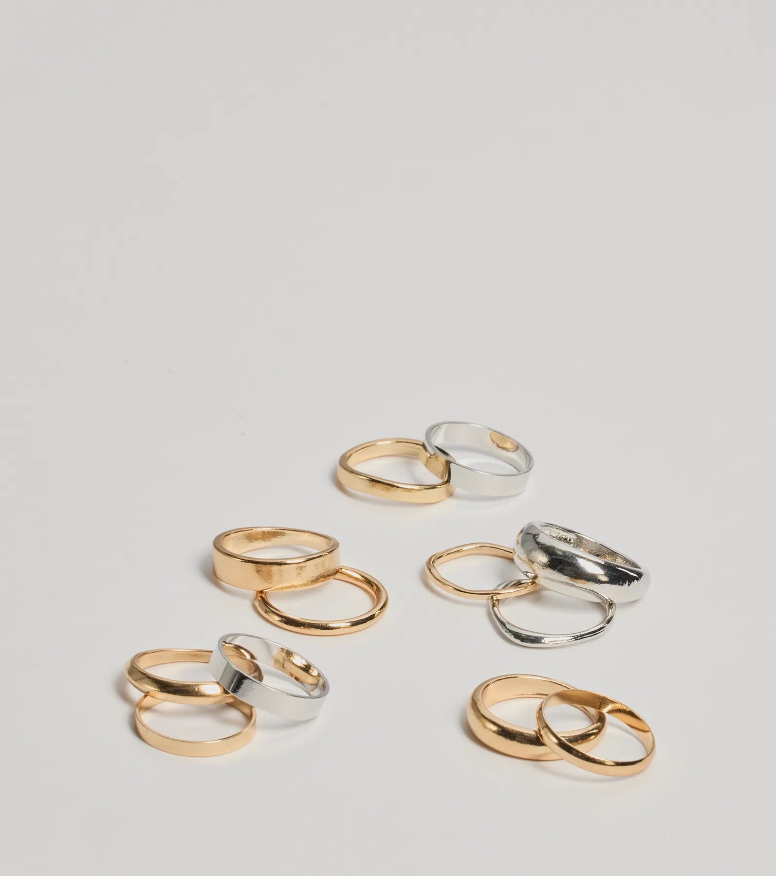 Trendy Mixed Metals Multi Ring Pack