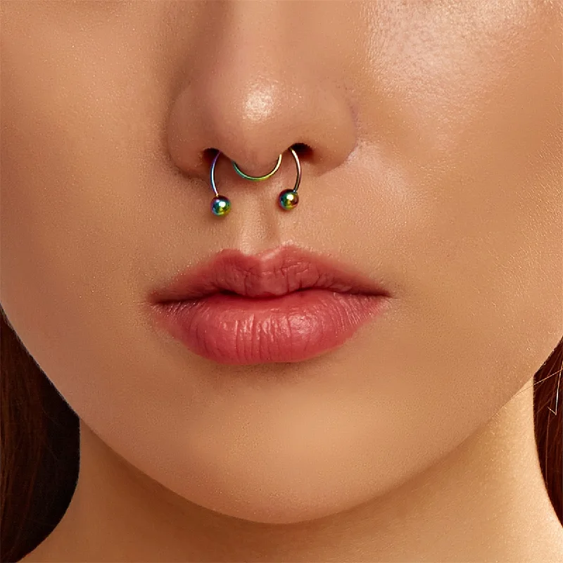 No Hole Titanium Steel Nose Nail Nose Ring, Piercing Jewelry, Fake Nose Clip, Simple Punk piercing nariz septum