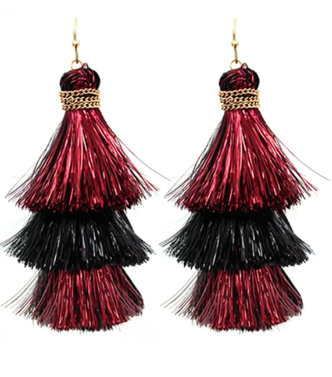 University of South Carolina Tinsel Tassel Earring